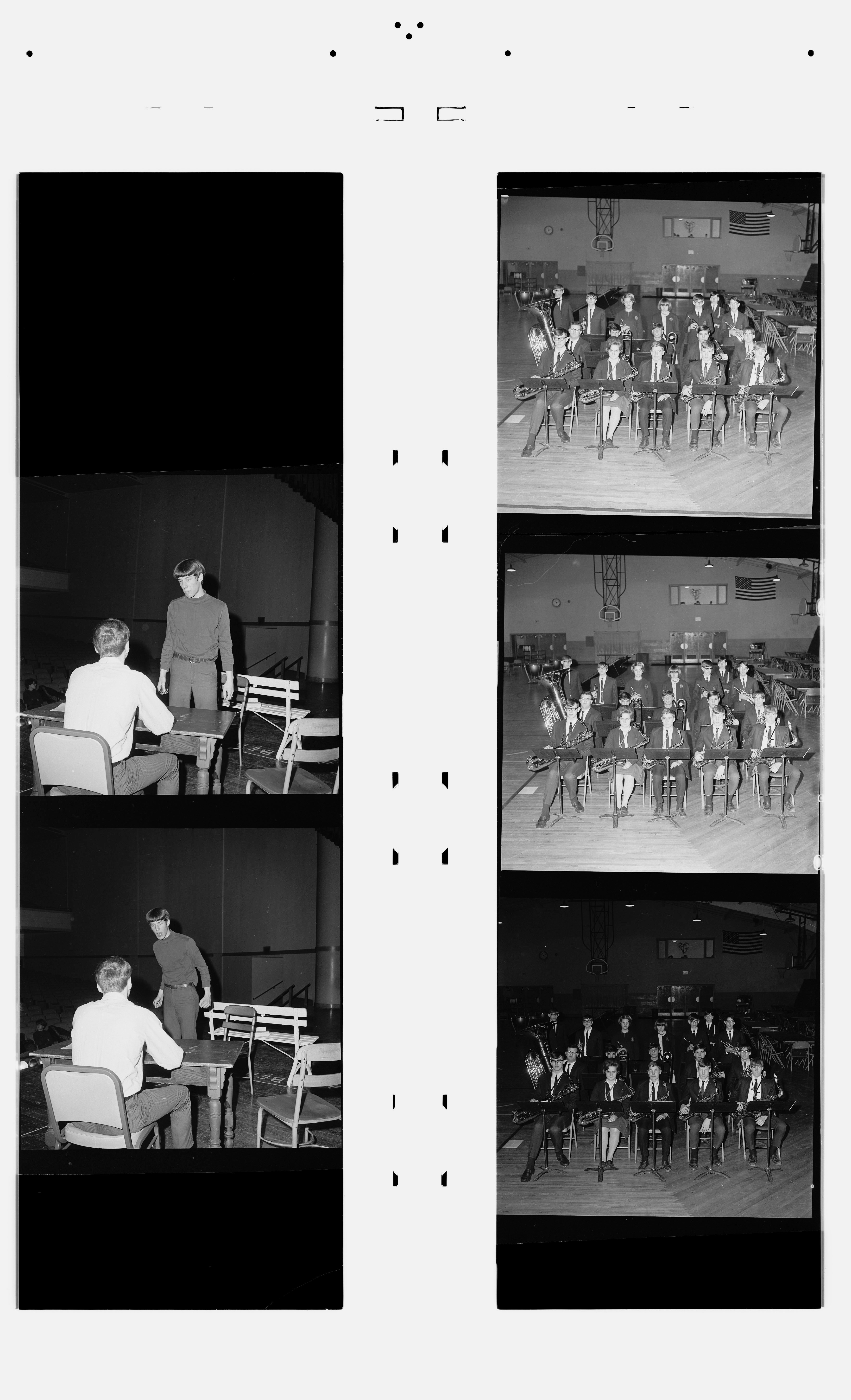 2-14-1968-CLASS PLAY-TRAIN CROSSING-CC BAND-003 – Spies Public Library